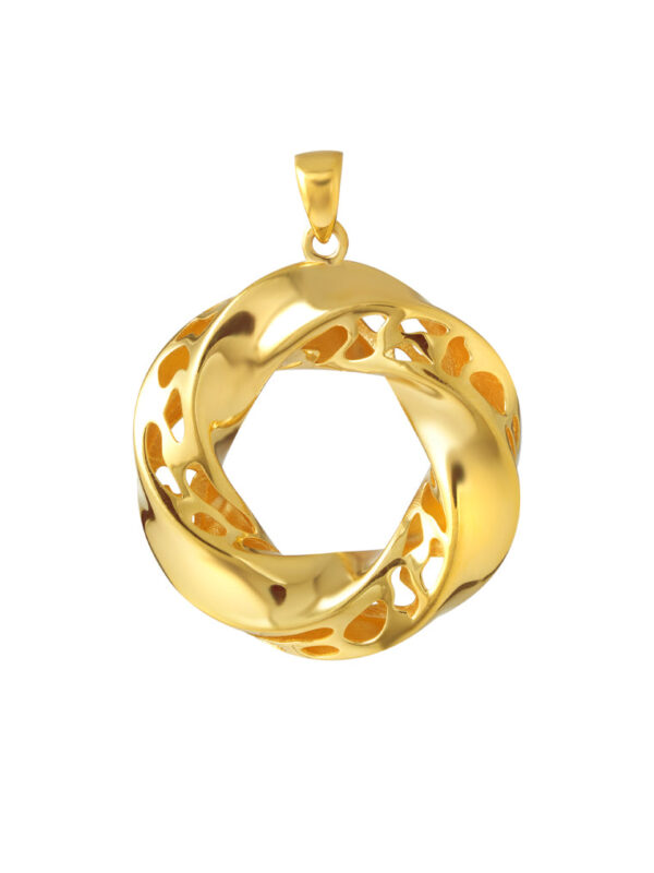 TOMEI Lusso Italia Swirly Pendant, Yellow Gold 916