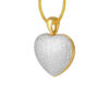 TOMEI Diamond Cut Collection Heart Pendant, Yellow Gold 916