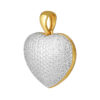 TOMEI Diamond Cut Collection Heart Pendant, Yellow Gold 916