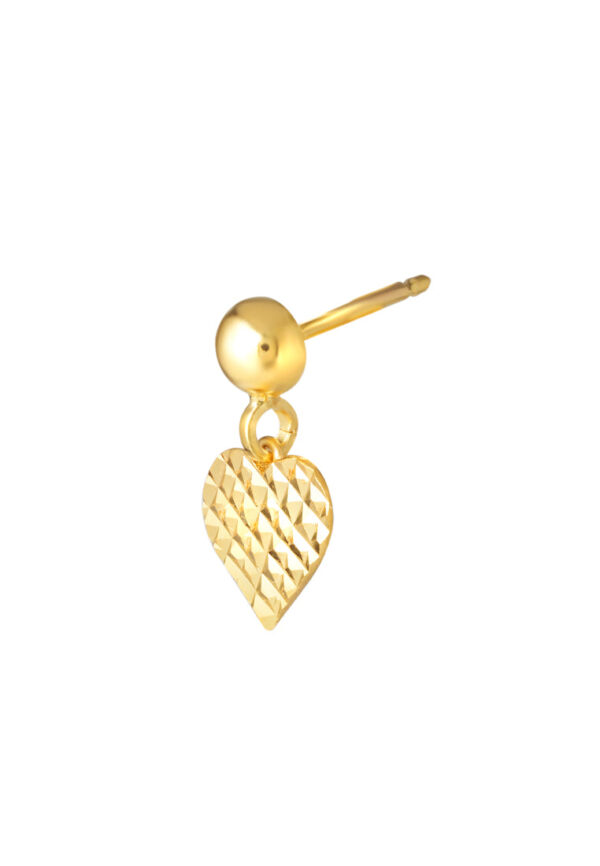 TOMEI Lusso Italia Dangling Heart Earrings, Yellow Gold 916