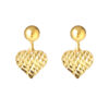 TOMEI Lusso Italia Dangling Heart Earrings, Yellow Gold 916