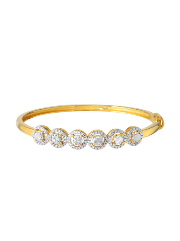 TOMEI Diamond Cut Collection Enchanting Bangle, Yellow Gold 916