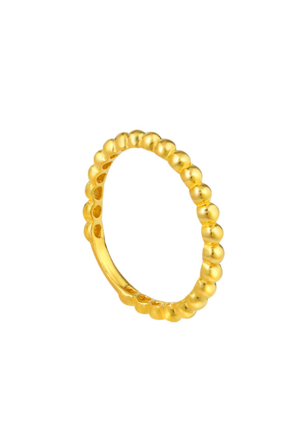 TOMEI Mix & Match Stackable Ring (2 Pcs), Yellow Gold 916