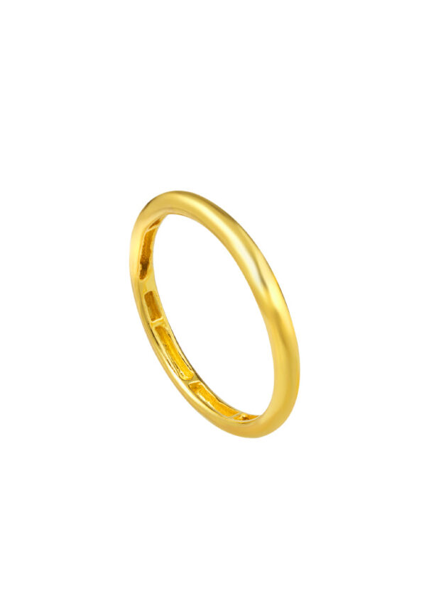 TOMEI Mix & Match Stackable Ring (2 Pcs), Yellow Gold 916