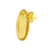 TOMEI Diamond Cut Collection Ellipse Earrings, Yellow Gold 916