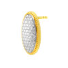 TOMEI Diamond Cut Collection Ellipse Earrings, Yellow Gold 916