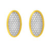 TOMEI Diamond Cut Collection Ellipse Earrings, Yellow Gold 916