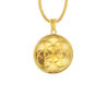 TOMEI Lusso Italia Circle Pendant, Yellow Gold 916