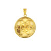 TOMEI Lusso Italia Circle Pendant, Yellow Gold 916