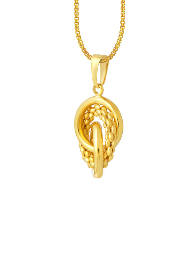 TOMEI Lusso Italia Trio-Circle Pendant, Yellow Gold 916