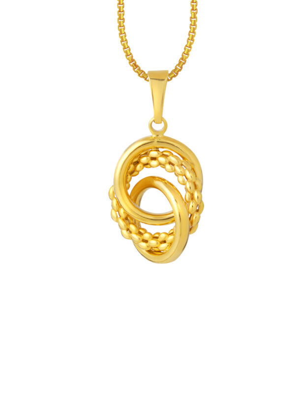 TOMEI Lusso Italia Trio-Circle Pendant, Yellow Gold 916