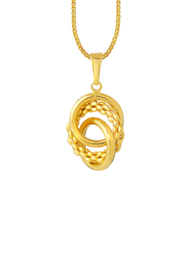 TOMEI Lusso Italia Trio-Circle Pendant, Yellow Gold 916