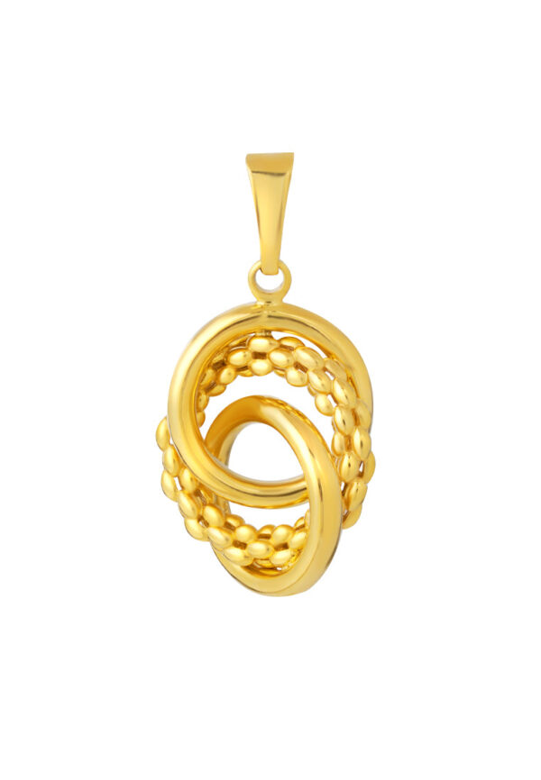 TOMEI Lusso Italia Trio-Circle Pendant, Yellow Gold 916
