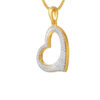 TOMEI Diamond Cut Collection Heart Pendant, Yellow Gold 916