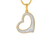 TOMEI Diamond Cut Collection Heart Pendant, Yellow Gold 916