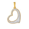 TOMEI Diamond Cut Collection Heart Pendant, Yellow Gold 916
