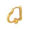 TOMEI Lusso Italia Heart Loop Earrings, Yellow Gold 916