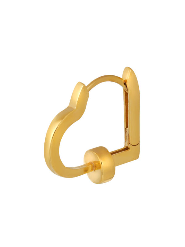 TOMEI Lusso Italia Heart Loop Earrings, Yellow Gold 916