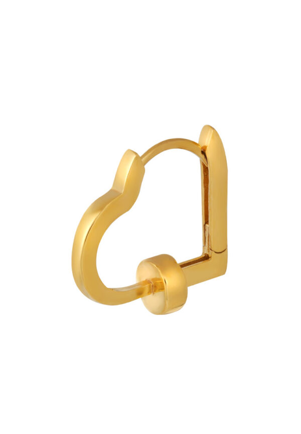 TOMEI Lusso Italia Heart Loop Earrings, Yellow Gold 916