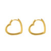 TOMEI Lusso Italia Heart Loop Earrings, Yellow Gold 916
