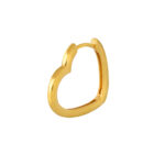 TOMEI Lusso Italia Heart Loop Earrings, Yellow Gold 916