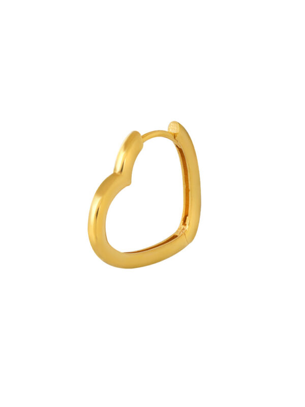 TOMEI Lusso Italia Heart Loop Earrings, Yellow Gold 916