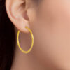 TOMEI Lusso Italia Big Circle Loop Earrings, Yellow Gold 916