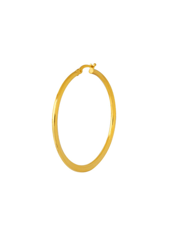 TOMEI Lusso Italia Big Circle Loop Earrings, Yellow Gold 916