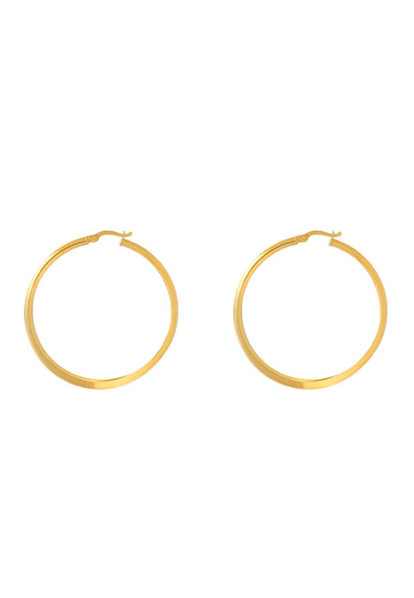 TOMEI Lusso Italia Big Circle Loop Earrings, Yellow Gold 916