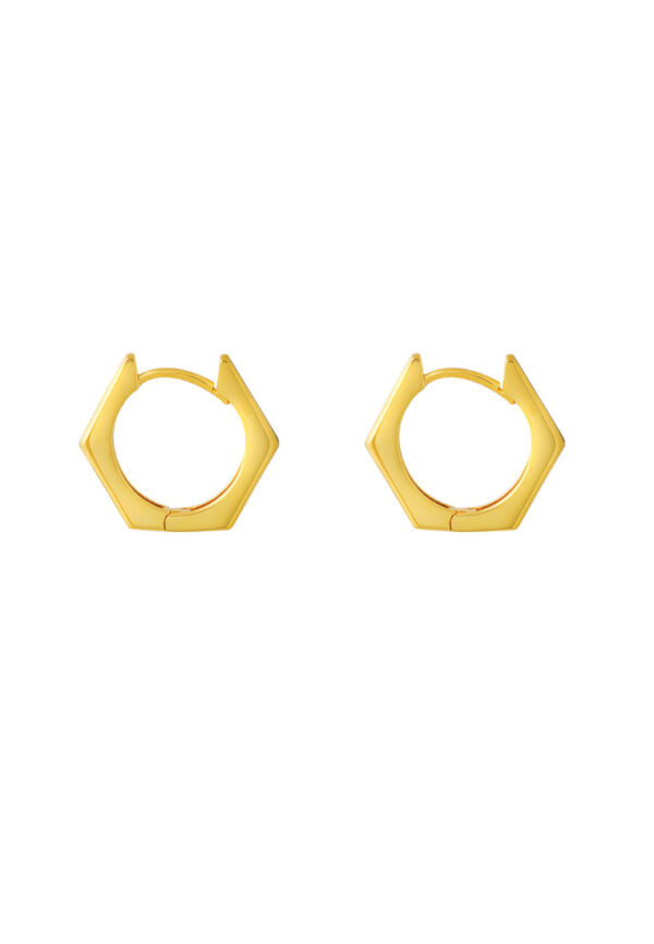 TOMEI Lusso Italia Edged Loop Earrings, Yellow Gold 916