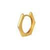 TOMEI Lusso Italia Edged Loop Earrings, Yellow Gold 916