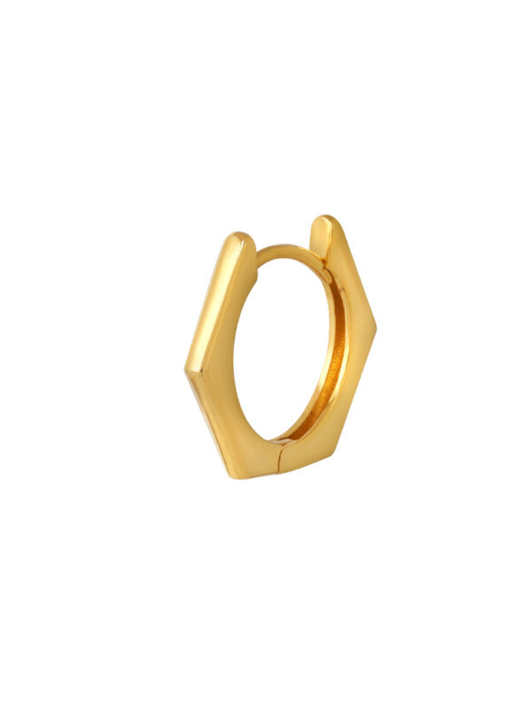 TOMEI Lusso Italia Edged Loop Earrings, Yellow Gold 916