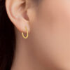TOMEI Lusso Italia Loop Earrings, Yellow Gold 916