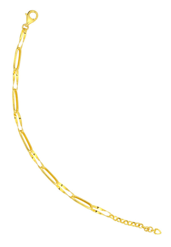 TOMEI Curvy Link Bracelet, Yellow Gold 916