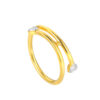 TOMEI Dual-Tone Dwi Hearts Ring, Yellow Gold 916