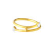 TOMEI Dual-Tone Dwi Hearts Ring, Yellow Gold 916