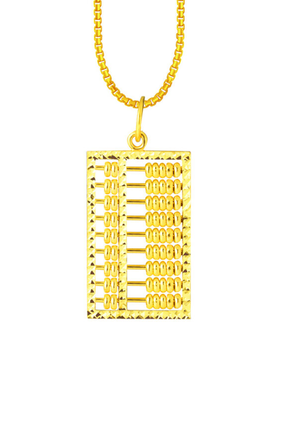 TOMEI Abacus Pendant, Yellow Gold 916