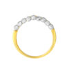 TOMEI Dual-Tone White Beads Ring, Yellow Gold 916