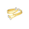 TOMEI Dual-Tone Double Row Ring, Yellow Gold 916