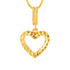 TOMEI Lasered Heart Pendant, Yellow Gold 916
