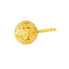 TOMEI Lasered Ball Earrings, Yellow Gold 916