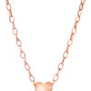 TOMEI Love Chain Necklace, Rose Gold 585