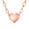 TOMEI Love Chain Necklace, Rose Gold 585
