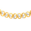 TOMEI Dual-Tone Spiral Chain Bracelet, Yellow Gold 916
