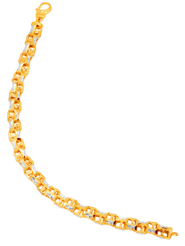 TOMEI Dual-Tone Enchanting Spiral Bracelet, Yellow Gold 916