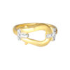 TOMEI Dual-Tone Knot Ring, Yellow Gold 916