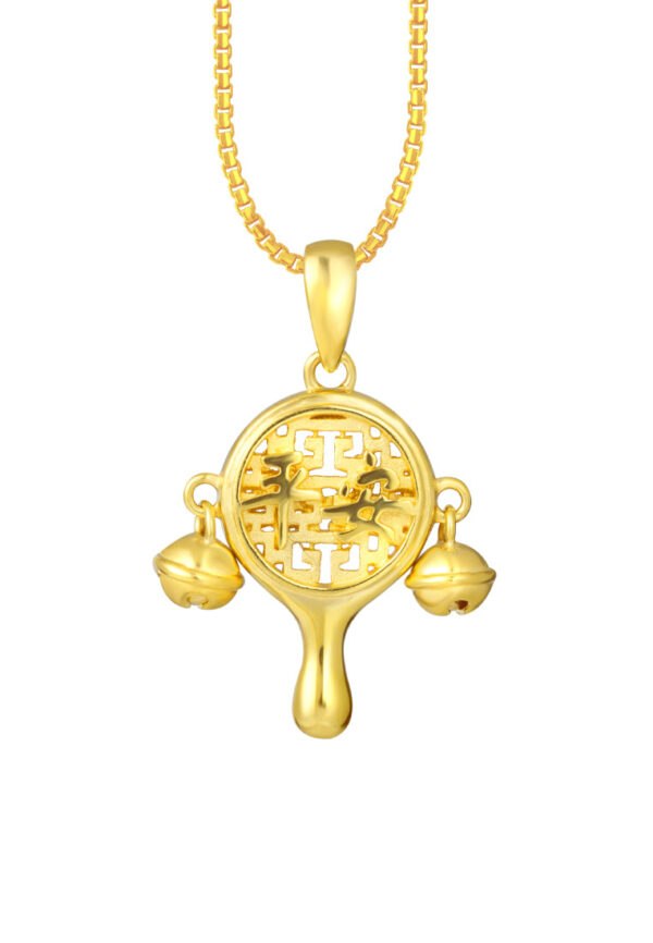 TOMEI Pellet Drum Pendant, Yellow Gold 916