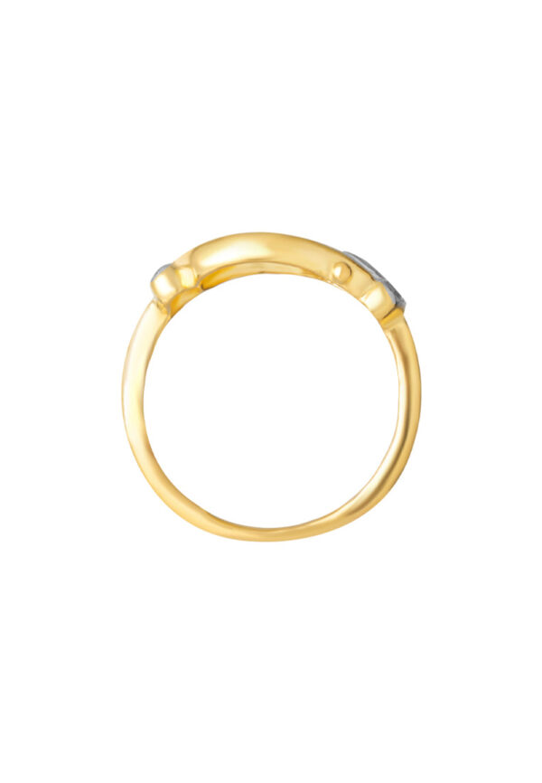TOMEI Dual-Tone Knot Ring, Yellow Gold 916