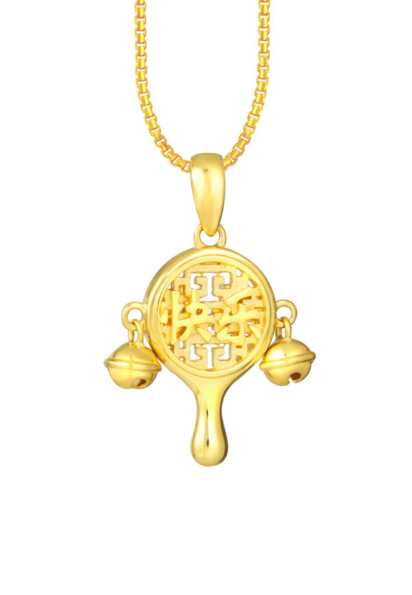 TOMEI Pellet Drum Pendant, Yellow Gold 916