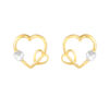 TOMEI Lusso Italia Dual-Tone Heart Earrings, Yellow Gold 916
